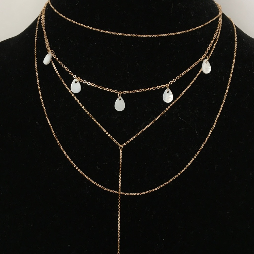 Teardrop Gold Necklace - Picture 2 of 2